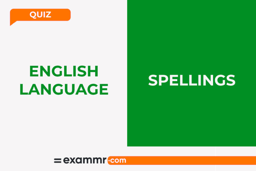English Language Quiz: Spellings