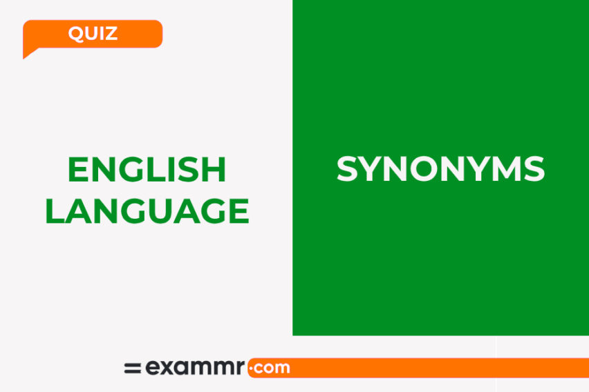 English Language Quiz: Synonyms