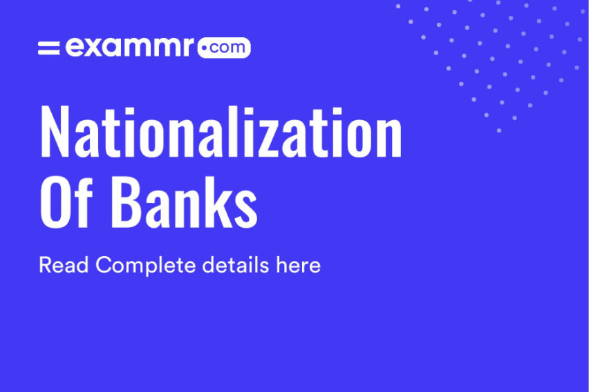 Nationalization of Banks 