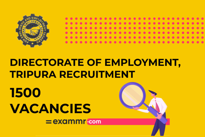 Directorate of Employment, Tripura Recruitment: 1500 Lower Division Clerk Vacancies (Last Date Extended)