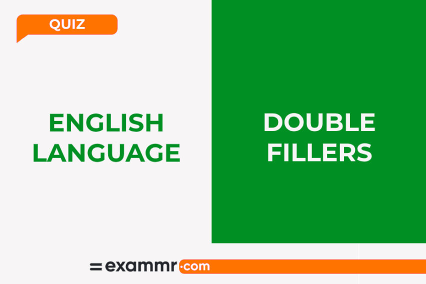 English Language Quiz: Double Fillers