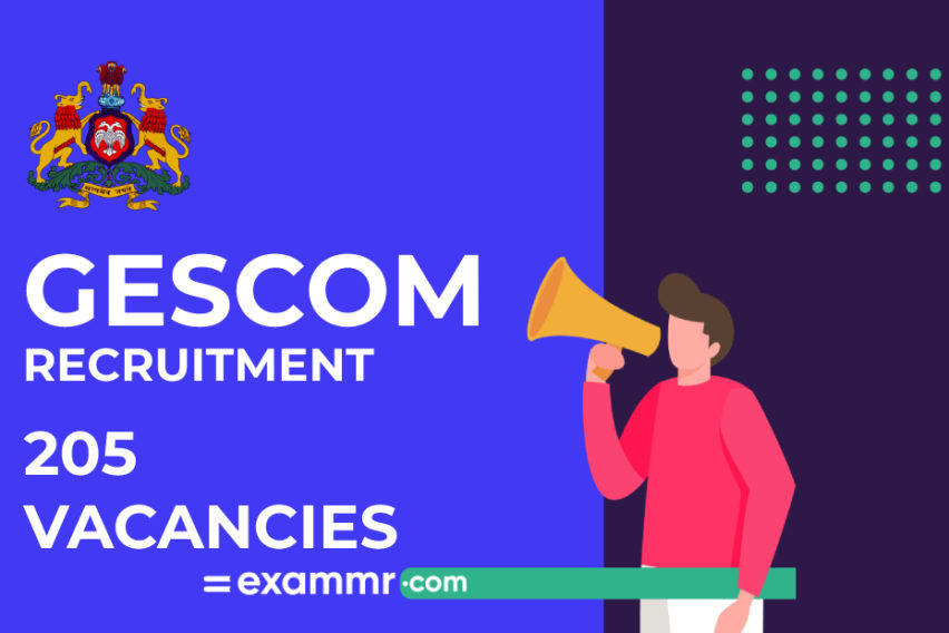 GESCOM Recruitment: 205 Apprentice Vacancies