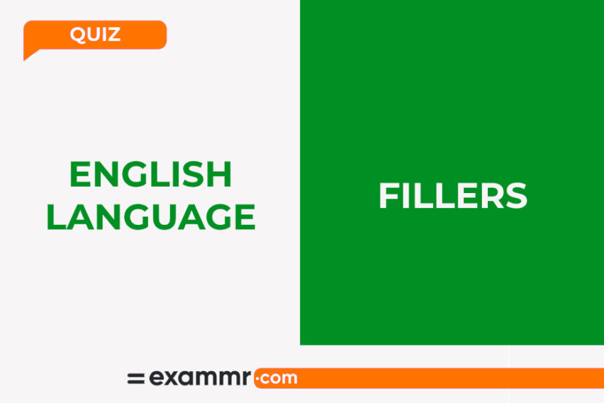 English Language Quiz: Fillers