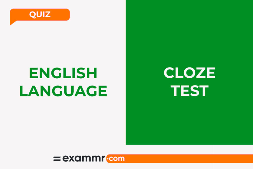 English Language Quiz: Cloze Test