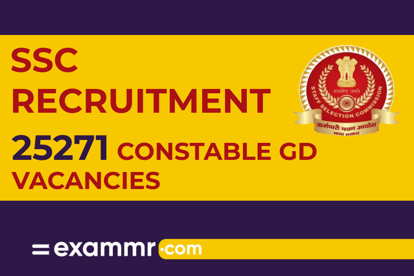 SSC Recruitment: 25271 Constable GD Vacancies