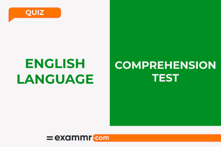 English Language Quiz: Comprehension Test