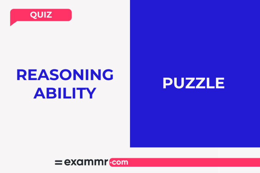 Reasoning Ability Quiz: Puzzle