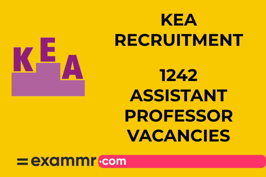KEA Recruitment: 1242 Assistant Professor Vacancies
