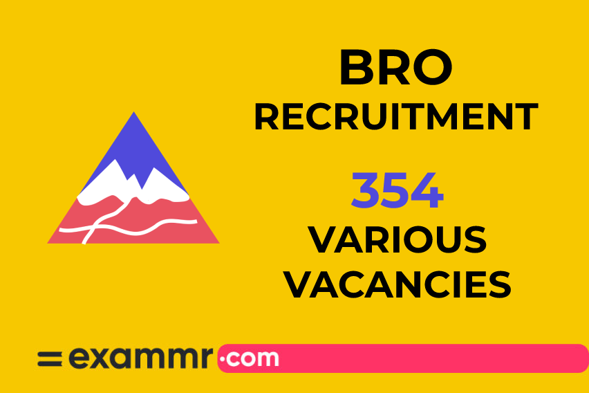 BRO Recruitment: 354 Various Vacancies