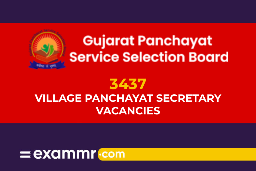 GPSSB Recruitment: 3437 Village Panchayat Secretary Vacancies