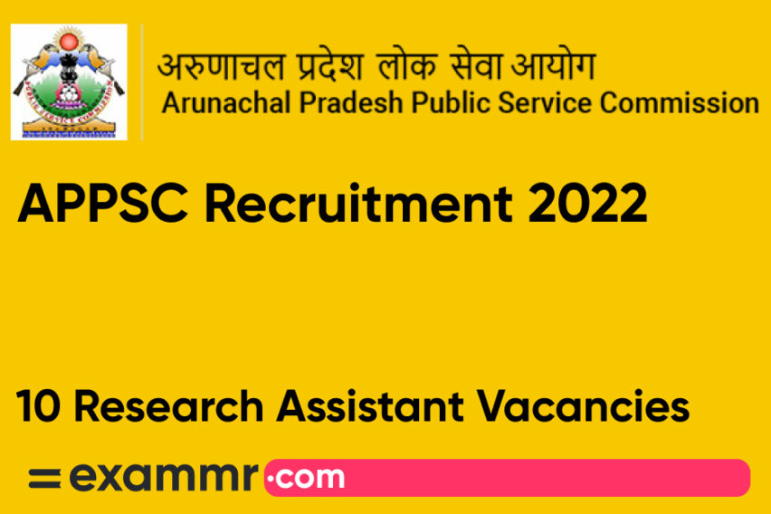 APPSC Recruitment 2022: Notification Out for 10 Research Assistant Posts