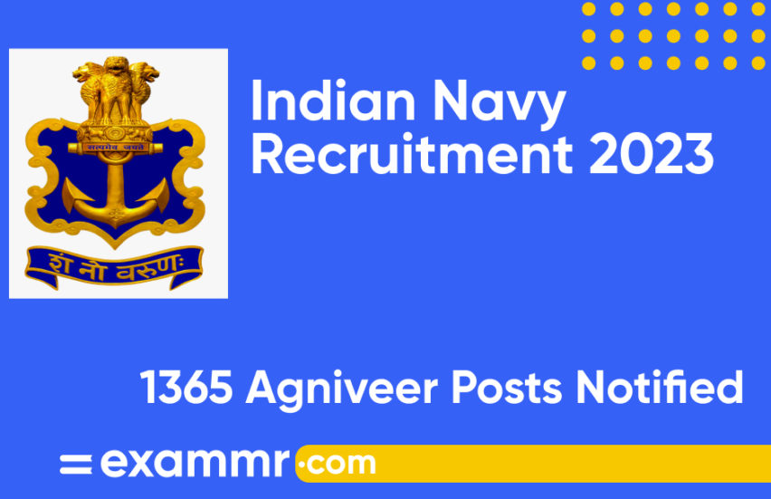 Indian Navy Recruitment 2023: Notification Out for 1365 Agniveer Posts; Check Details Here