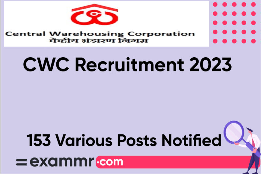 CWC Recruitment 2023: Notification Out for 153 Accountant, Assistant Engineer and Others