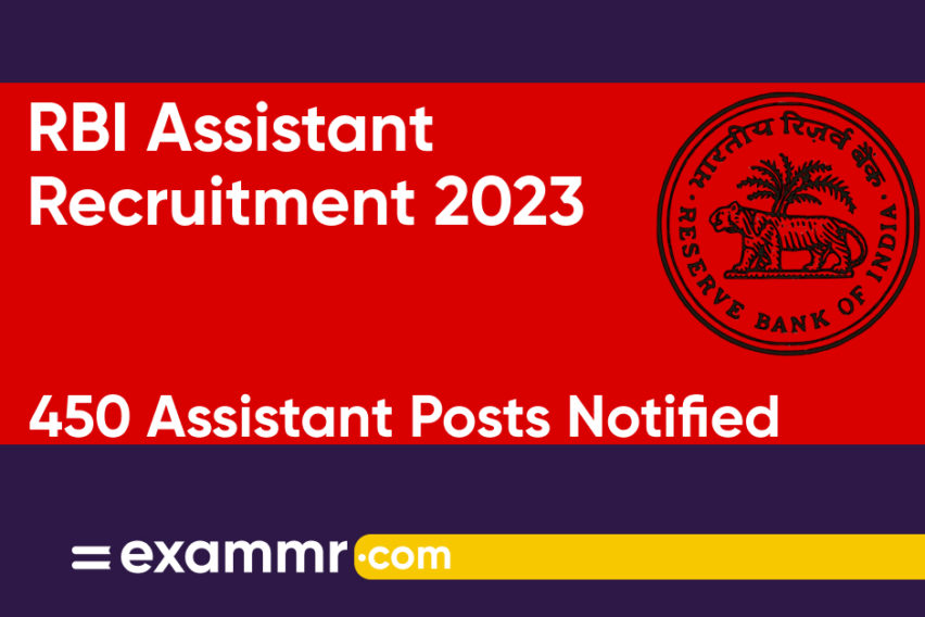 RBI Assistant Recruitment 2023: Notification Out for 450 Assistant Posts
