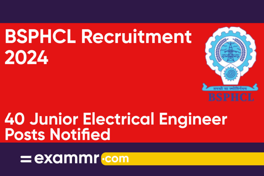 BSPHCL Recruitment 2024: Notification Out for 40 Junior Electrical Engineer Posts