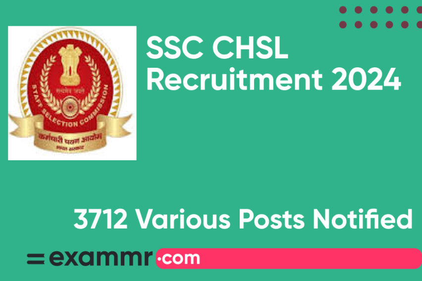 SSC CHSL Recruitment 2024: Notification Out for 3712 DEO, JSA, LDC and Other Posts
